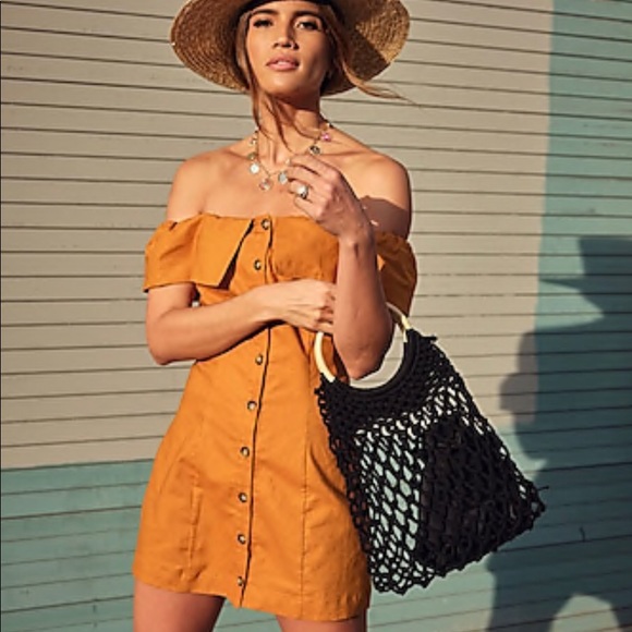 Express Dresses & Skirts - Express x Rocky Barnes - Off the Shoulder Dress